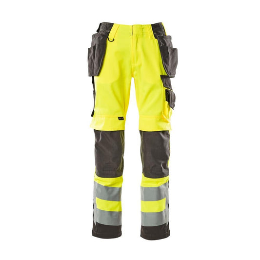 MASCOT® Wigan käsityöhousut, hi-vis keltainen/tumma antrasiitti