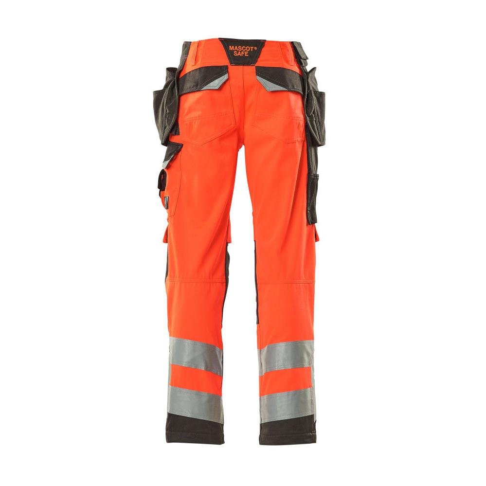 MASCOT® Wigan käsityöhousut, hi-vis punainen/tumma antrasiitti