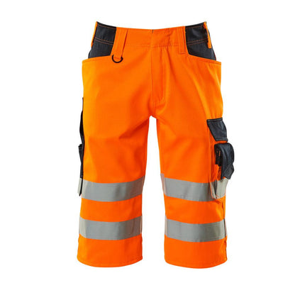 MASCOT® Luton kolmineljänneshousut, hi-vis oranssi/musta-sininen