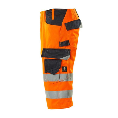 MASCOT® Luton kolmineljänneshousut, hi-vis oranssi/musta-sininen