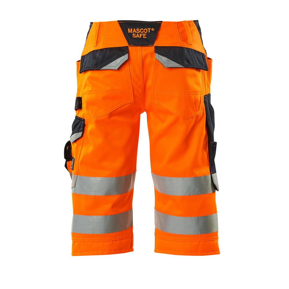 MASCOT® Luton kolmineljänneshousut, hi-vis oranssi/musta-sininen