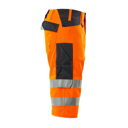 MASCOT® Luton kolmineljänneshousut, hi-vis oranssi/musta-sininen