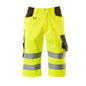 MASCOT® Luton kolmineljännespituiset housut, hi-vis keltainen/tumma antrasiitti