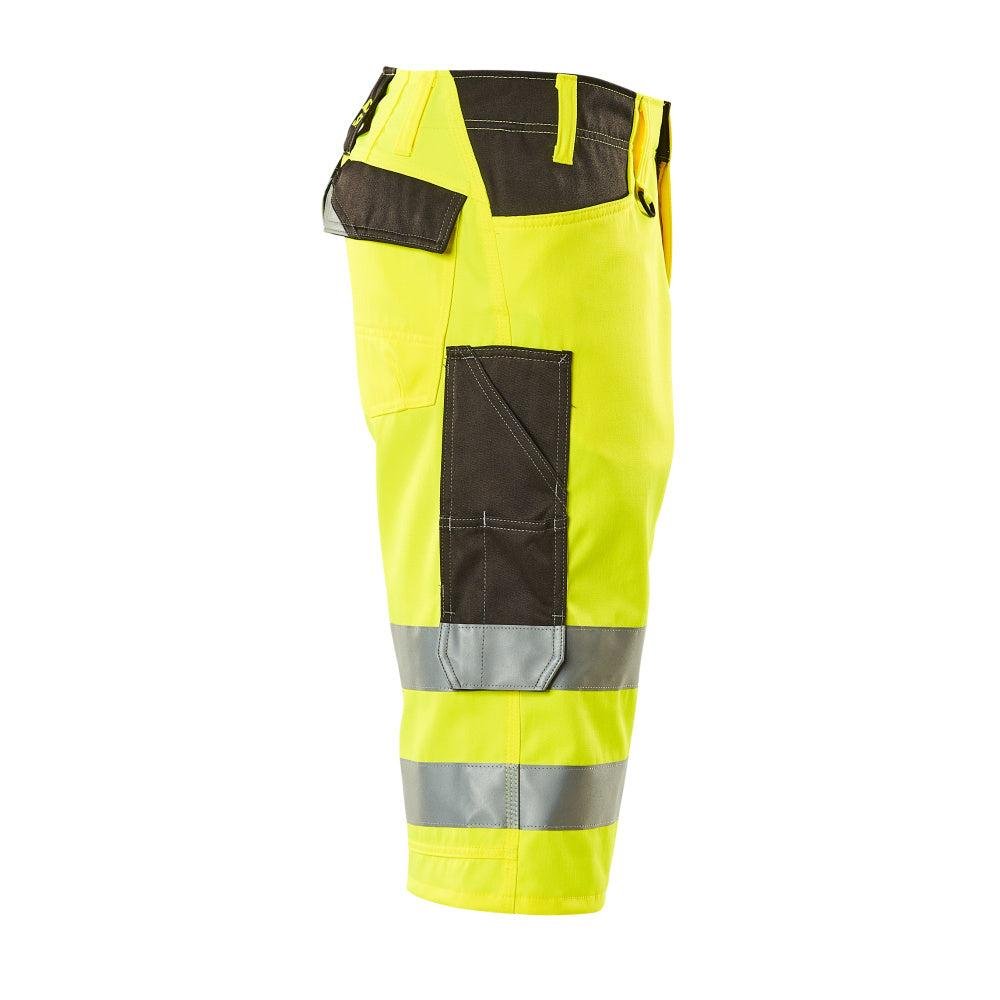 MASCOT® Luton kolmineljännespituiset housut, hi-vis keltainen/tumma antrasiitti
