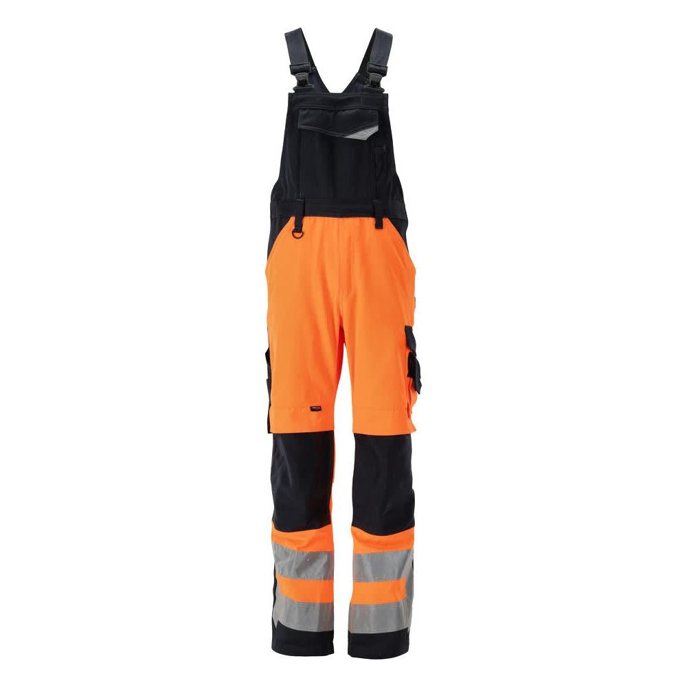 MASCOT® Newcastle Dungarees, hi-vis oranssi/musta-sininen