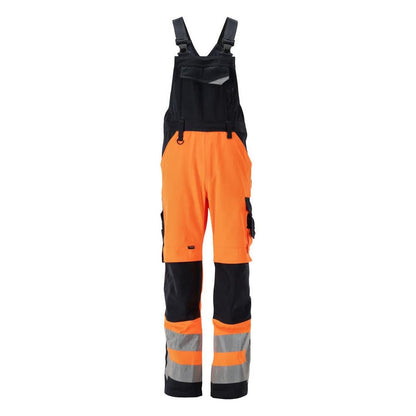 MASCOT® Newcastle Dungarees, hi-vis oranssi/musta-sininen