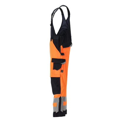 MASCOT® Newcastle Dungarees, hi-vis oranssi/musta-sininen