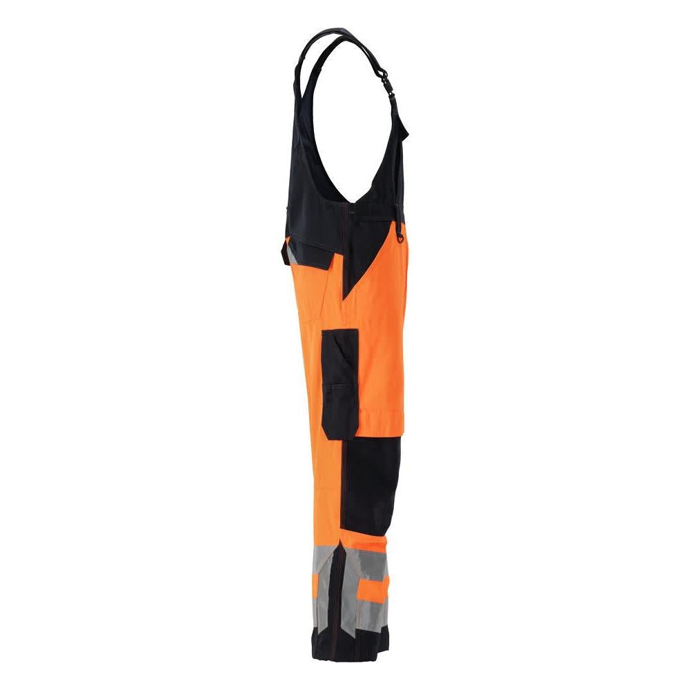 MASCOT® Newcastle Dungarees, hi-vis oranssi/musta-sininen