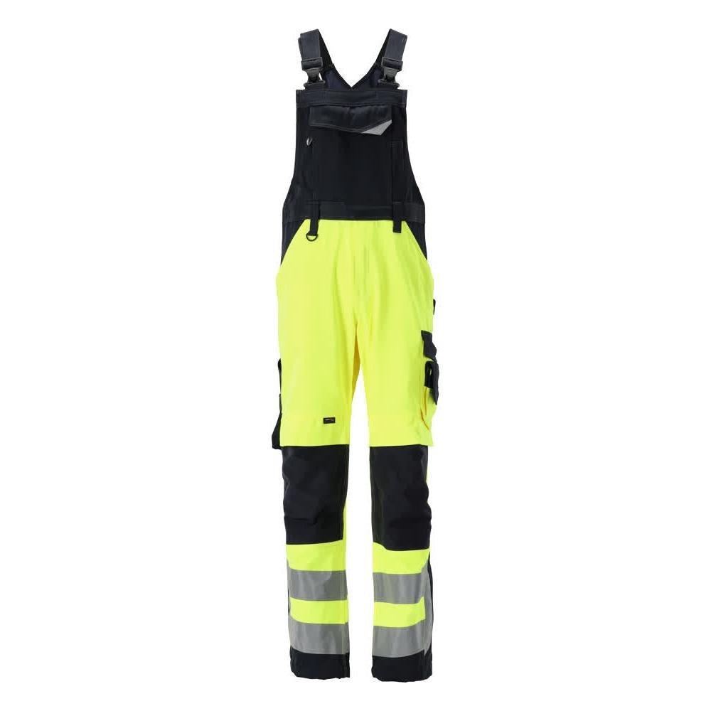MASCOT® Newcastle Dungarees, hi-vis keltainen/musta-sininen
