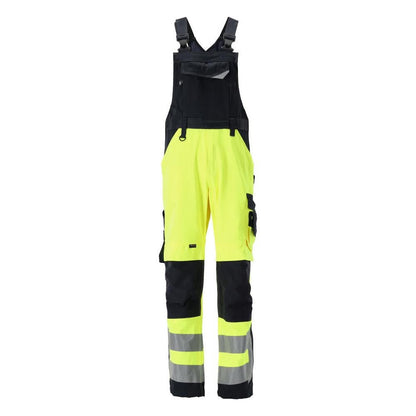 MASCOT® Newcastle Dungarees, hi-vis keltainen/musta-sininen