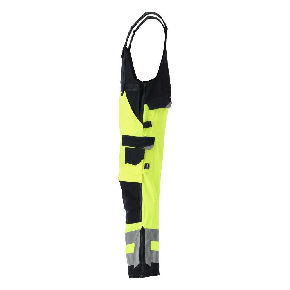 MASCOT® Newcastle Dungarees, hi-vis keltainen/musta-sininen