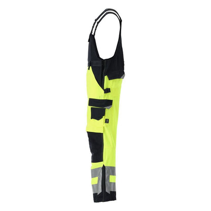 MASCOT® Newcastle Dungarees, hi-vis keltainen/musta-sininen