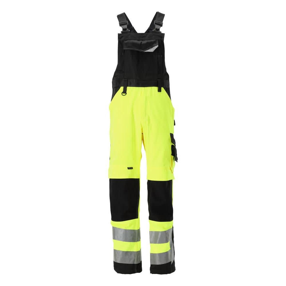 MASCOT® Newcastle Dungarees, hi-vis keltainen/musta