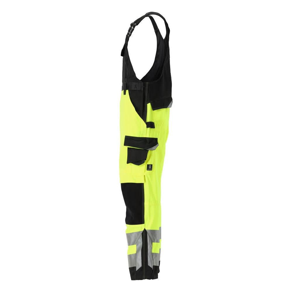 MASCOT® Newcastle Dungarees, hi-vis keltainen/musta