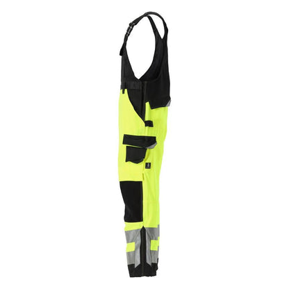 MASCOT® Newcastle Dungarees, hi-vis keltainen/musta