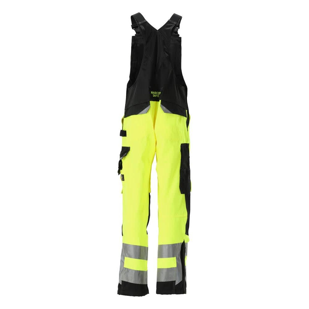 MASCOT® Newcastle Dungarees, hi-vis keltainen/musta