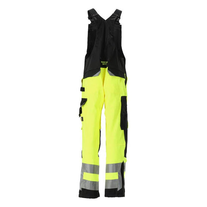 MASCOT® Newcastle Dungarees, hi-vis keltainen/musta