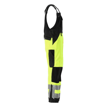 MASCOT® Newcastle Dungarees, hi-vis keltainen/musta