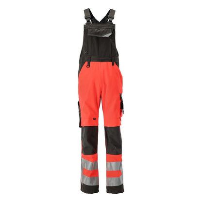 MASCOT® Newcastle Dungarees, hi-vis punainen/tumma antrasiitti