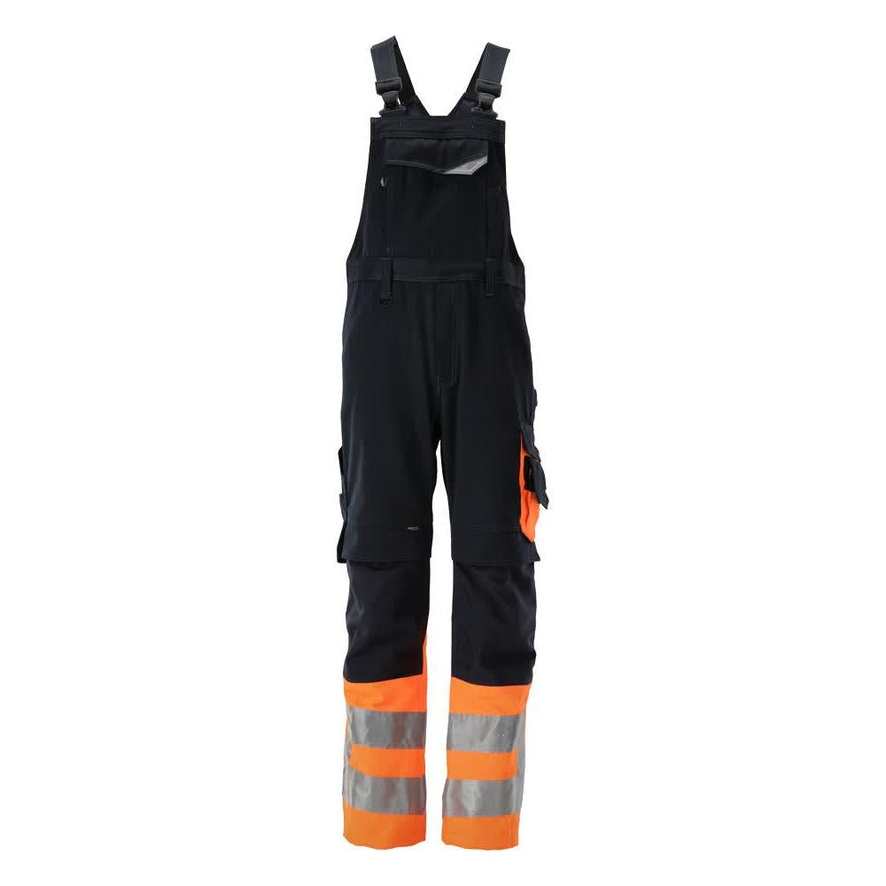 MASCOT® Sunderland Dungarees, musta sininen/hi-vis oranssi