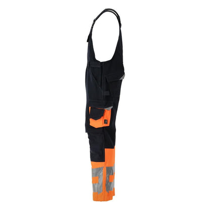 MASCOT® Sunderland Dungarees, musta sininen/hi-vis oranssi