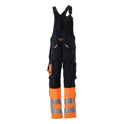 MASCOT® Sunderland Dungarees, musta sininen/hi-vis oranssi