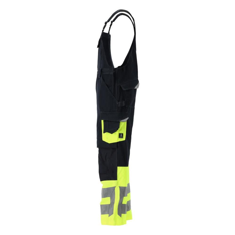 MASCOT® Sunderland Dungarees, musta sininen/hi-vis keltainen