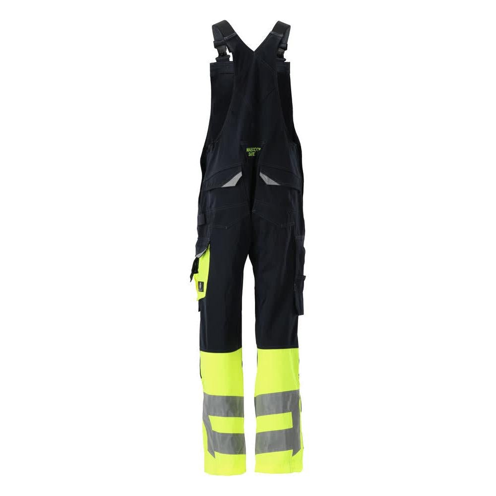 MASCOT® Sunderland Dungarees, musta sininen/hi-vis keltainen