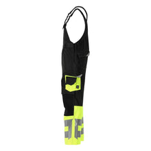 MASCOT® Sunderland Dungarees, musta/hi-vis keltainen