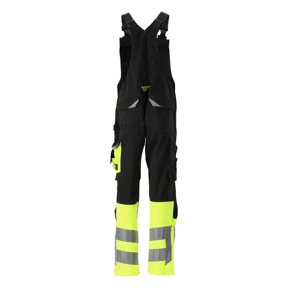MASCOT® Sunderland Dungarees, musta/hi-vis keltainen
