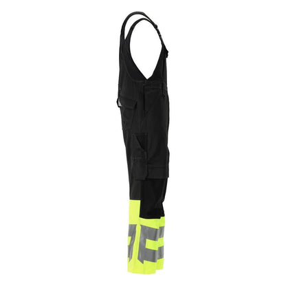 MASCOT® Sunderland Dungarees, musta/hi-vis keltainen