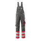MASCOT® Sunderland Dungarees, tumma antrasiitti/hi-vis punainen