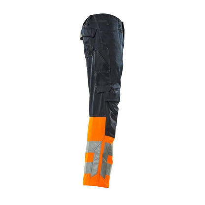 MASCOT® Leeds housut, musta sininen/hi-vis oranssi