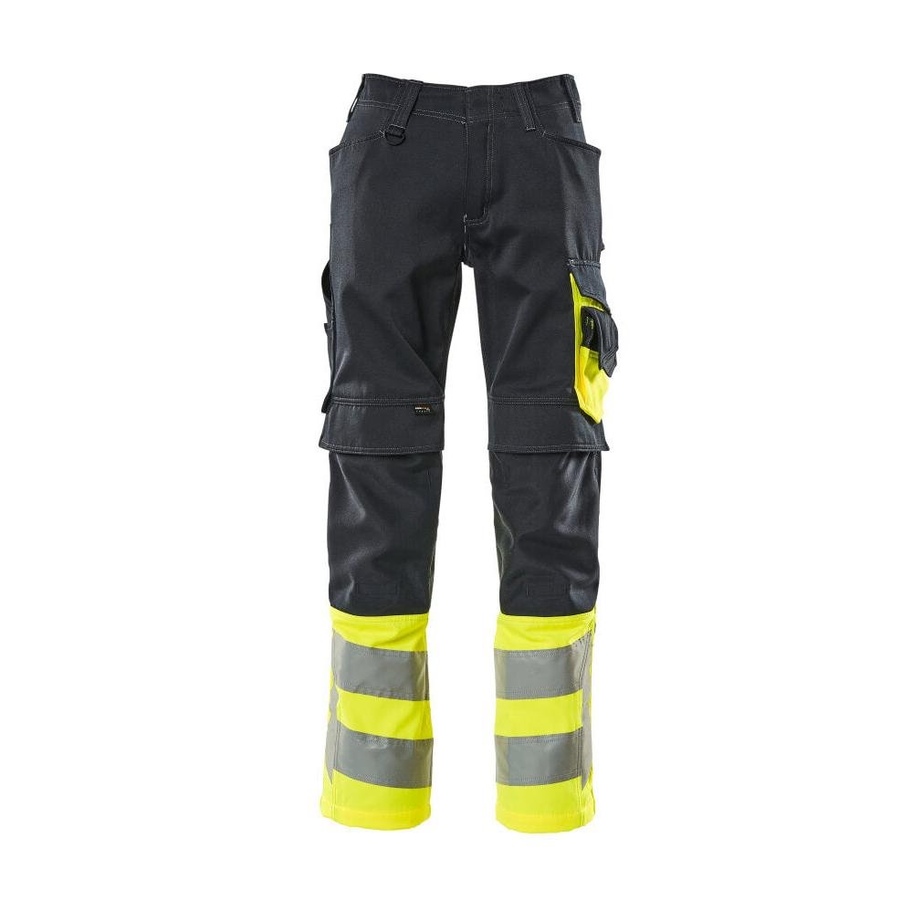 MASCOT® Leeds housut, musta sininen/hi-vis keltainen