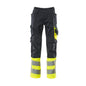 MASCOT® Leeds housut, musta sininen/hi-vis keltainen