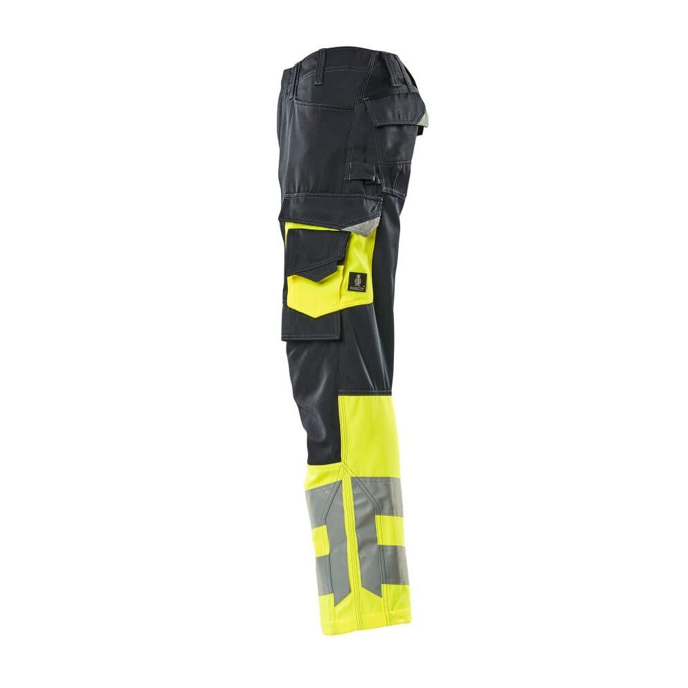 MASCOT® Leeds housut, musta sininen/hi-vis keltainen