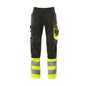 MASCOT® Leeds housut, musta/hi-vis keltainen