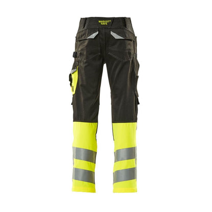 MASCOT® Leeds housut, musta/hi-vis keltainen