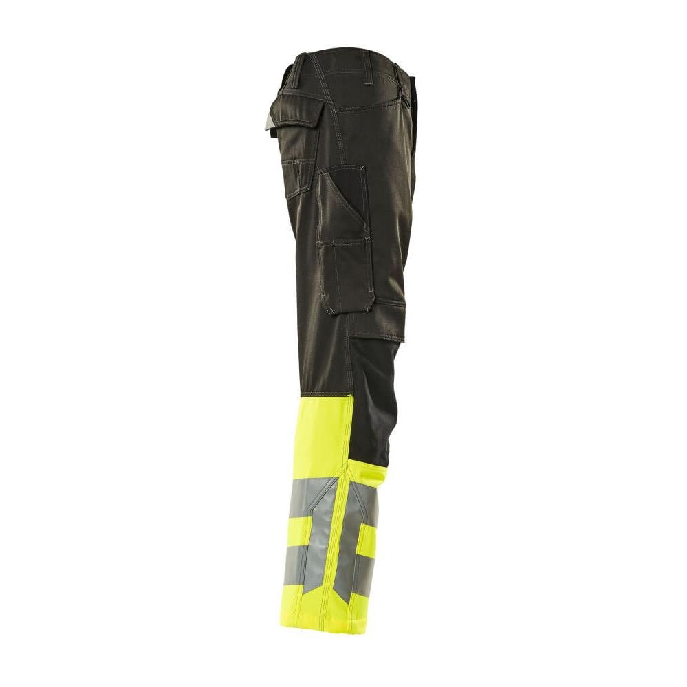 MASCOT® Leeds housut, musta/hi-vis keltainen