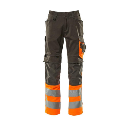 MASCOT® Leeds housut, tumma antrasiitti/hi-vis oranssi
