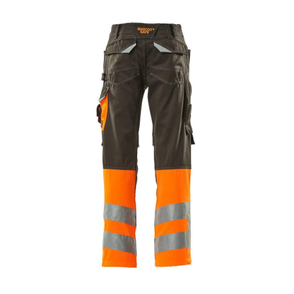 MASCOT® Leeds housut, tumma antrasiitti/hi-vis oranssi