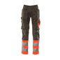 MASCOT® Leeds -housut, tumma antrasiitin/hi-vis-punainen