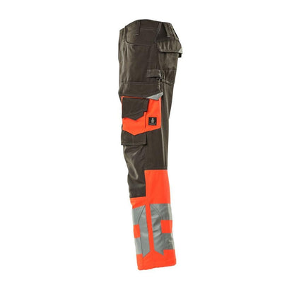 MASCOT® Leeds -housut, tumma antrasiitin/hi-vis-punainen