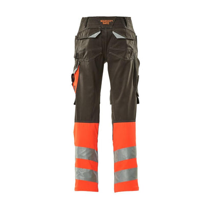 MASCOT® Leeds -housut, tumma antrasiitin/hi-vis-punainen
