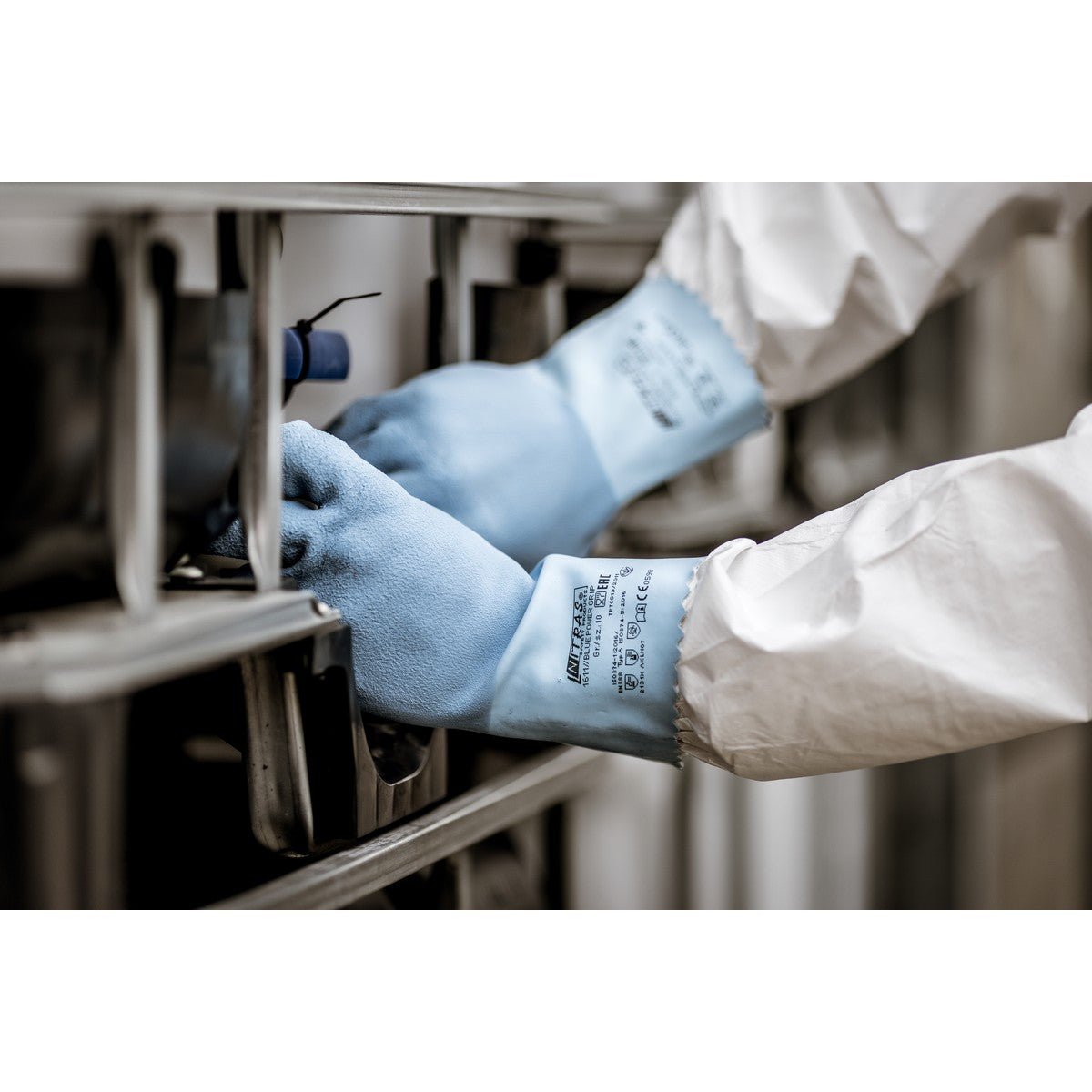 NITRAS BLUE POWER GRIP, kemikaalisuojakäsineet, sininen