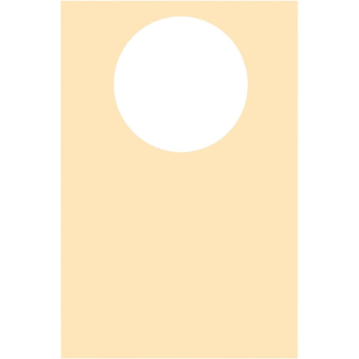 Duni GmbH:n kermanvärinen Dunicel-ruokalappu, 40x60 cm, jossa on suuri pyöreä aukko yläosassa keskellä. Tämä korkealaatuinen kertakäyttöruokalappu on muuten painamaton. Myydään 50 kappaleen pakkauksissa.