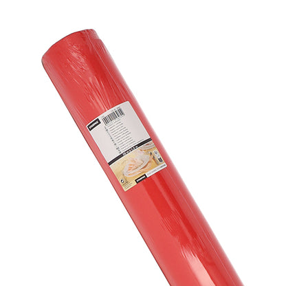 Kuvassa on suuri rulla Starpak pöytäliinaa, kangasmainen, Airlaid (20m x 1,2m) käärittynä läpinäkyvään kalvoon etiketin ja viivakoodin kanssa, ihanteellinen ravintolakäyttöön.