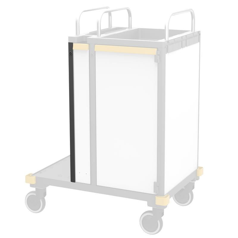 VERMOP kulmaprofiililista, jossa lukko vasemmalla, 74 x 4 x 2 cm