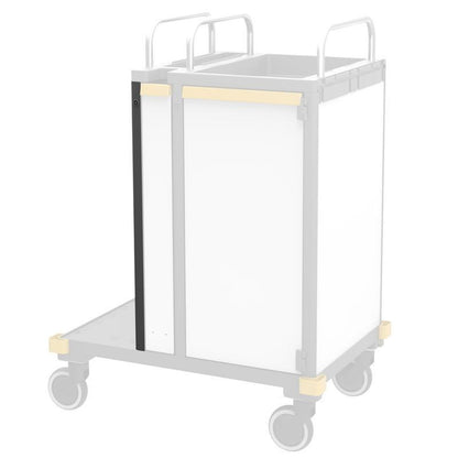 VERMOP kulmaprofiililista, jossa lukko vasemmalla, 74 x 4 x 2 cm