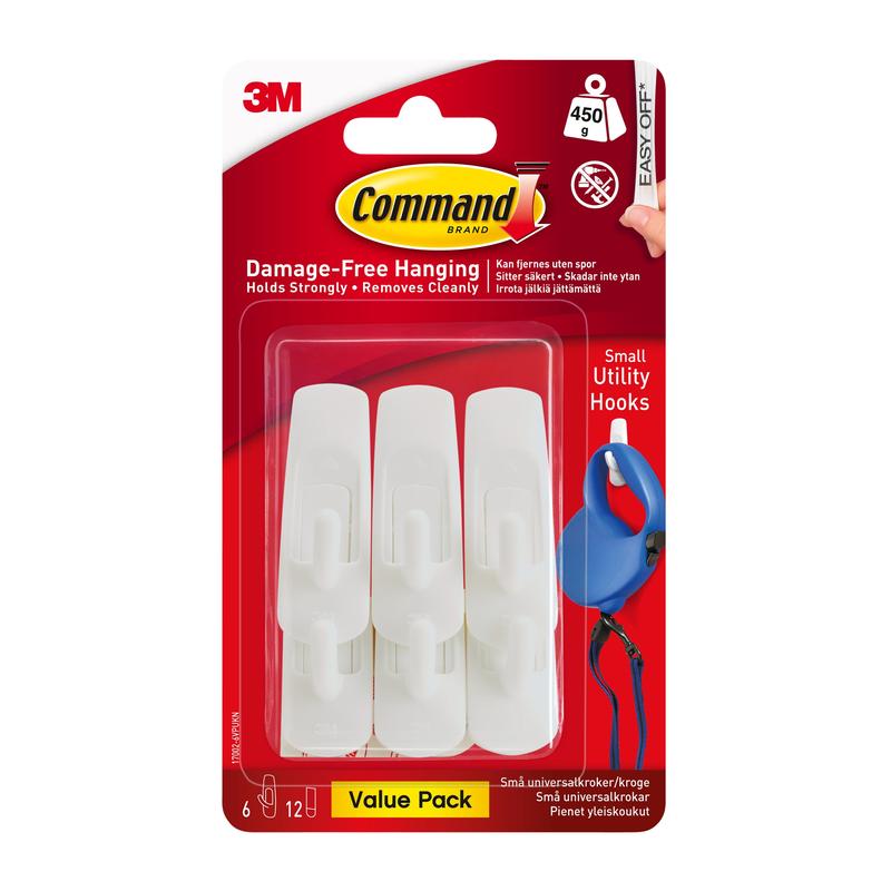 Command™ Small Universal Hook Value Pack, 17002-6 | Laukku (1 kpl)